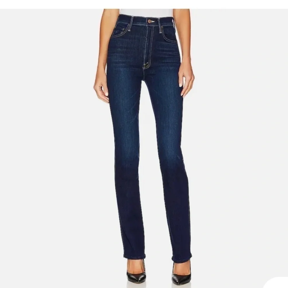 MOTHER HIGH WAISTED DOUBLE RIDER SKIMP JEANS OFF LIMITS